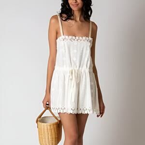 Miguelina | Dresses | Miguelina Brielle White Daisy Lace Mini Dress  Embroidered Voile Size Large | Poshmark